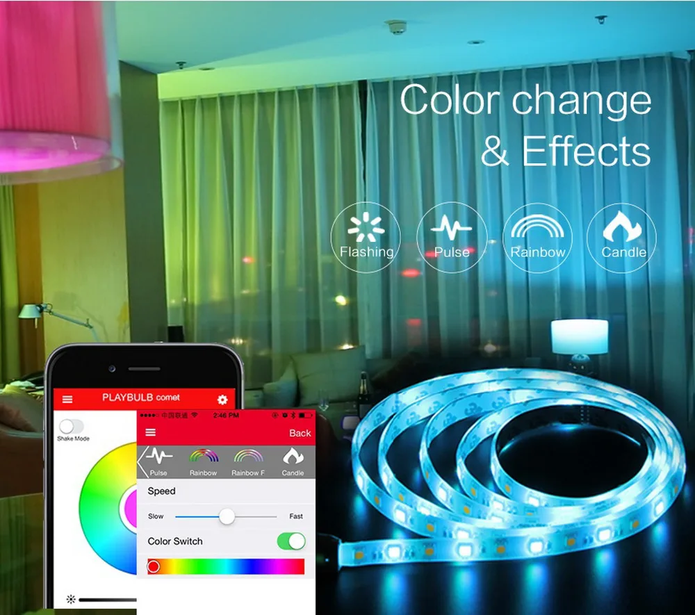Светодиодный светильник MIPOW 24 В 2 м RGB Wi Fi Bluetooth гибкий домашний декор|decorative