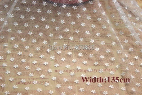 

135cm Lovely floret design mesh lace for garment,cotton embroidered ivory lace for diy,sewing accessories,diy lace(ss-4507)