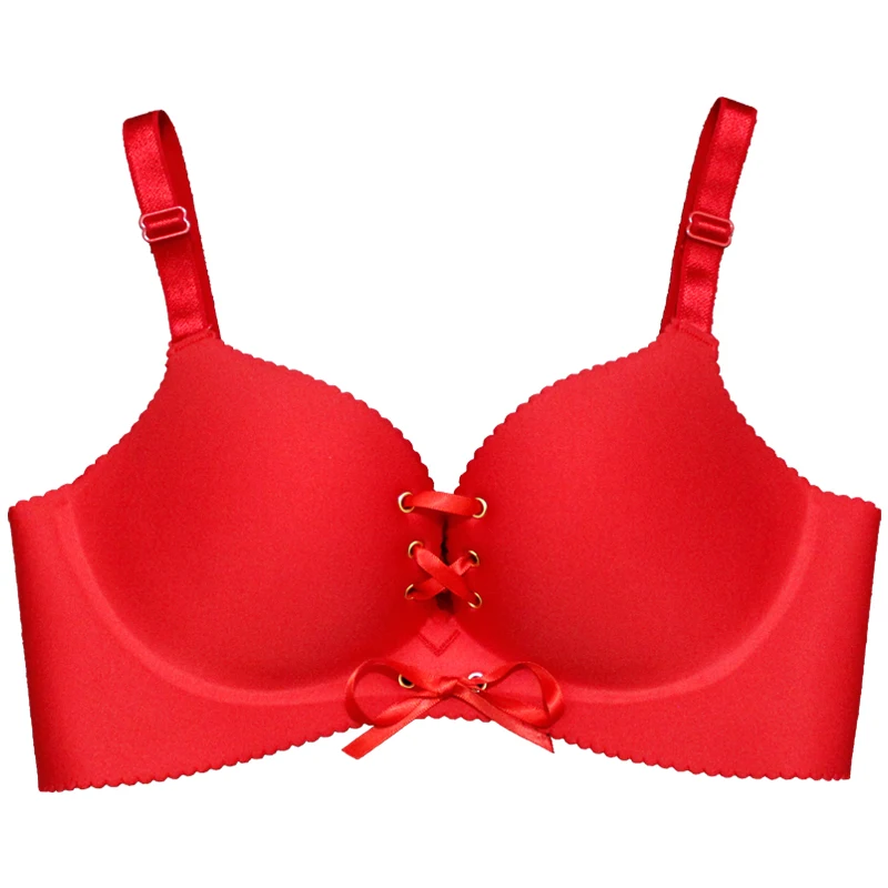 Fashion Sexy Seamless Bra big size Gather chest Women front breast gather pull sexy bra top support push up | Женская одежда