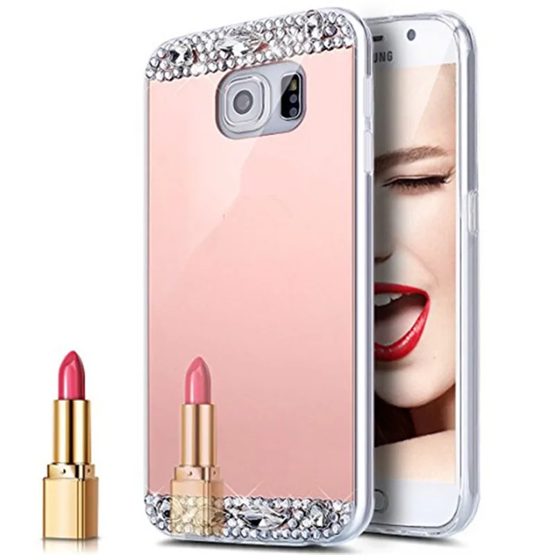 Зеркальный чехол для Samsung galaxy S3 S4 S5 S7 S6 edge plus S8 s9 s10 PLUS с кристаллами телефона