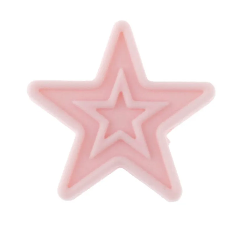 

10pcs Pentagram Bpa Free Silicone Star Teether Loose Beads Jewelry Making Diy Baby Teething Necklace Bracelet Food Grade