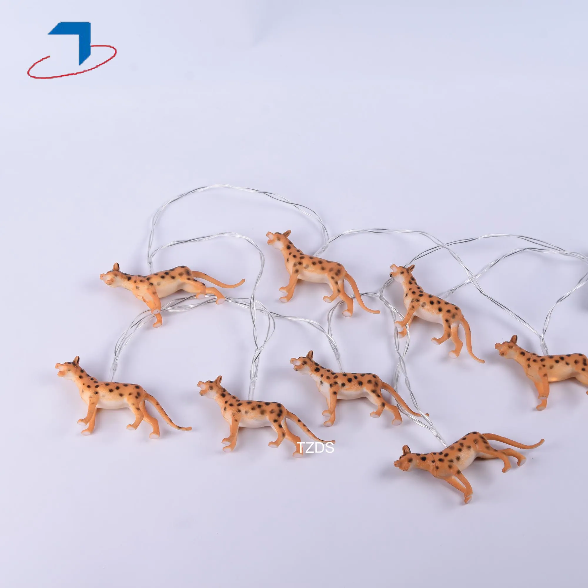 

8LEDS Battery animal String Lights Holiday lamp lion tiger leopard decoration Nursery String Lights for indoor kids bedroom