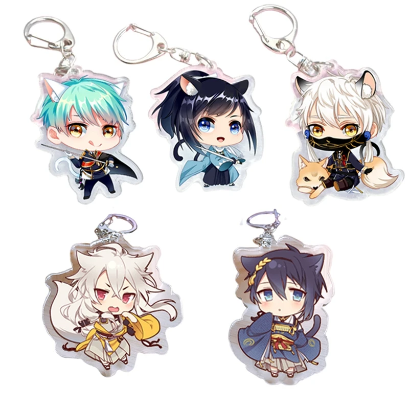 Touken Ranbu брелок милый игровой для ролевых ключей подвеска акриловый с фигурками из