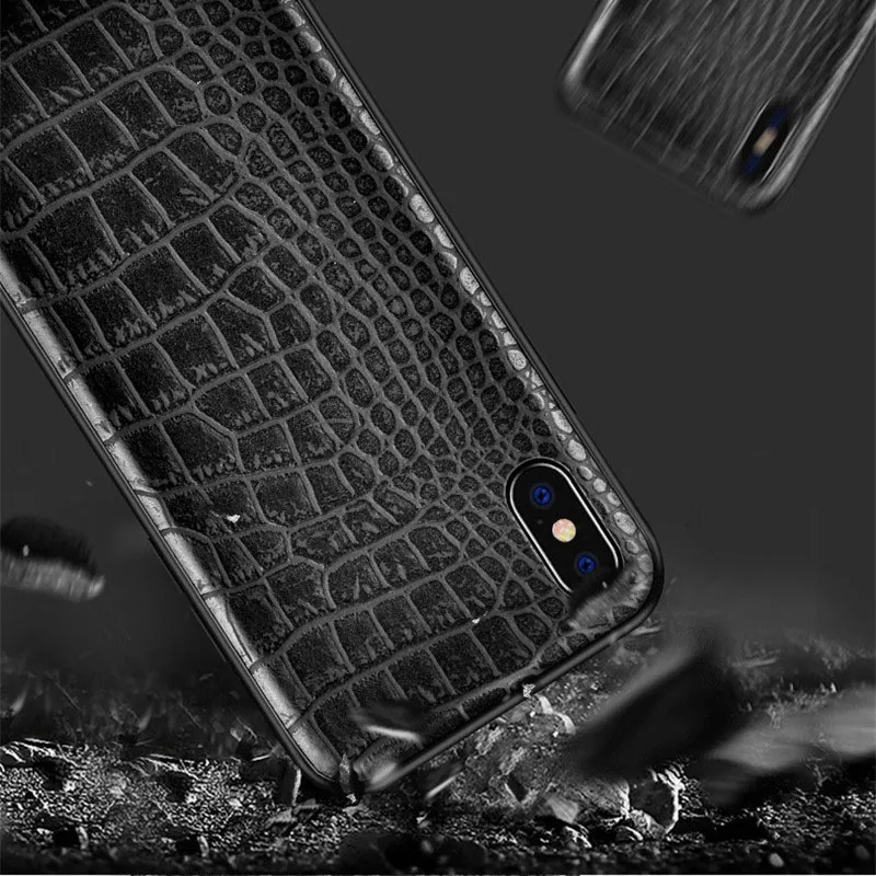 Роскошный 3D чехол из крокодиловой змеиной кожи для телефона iPhone 8 7 6 S Plus винтажный
