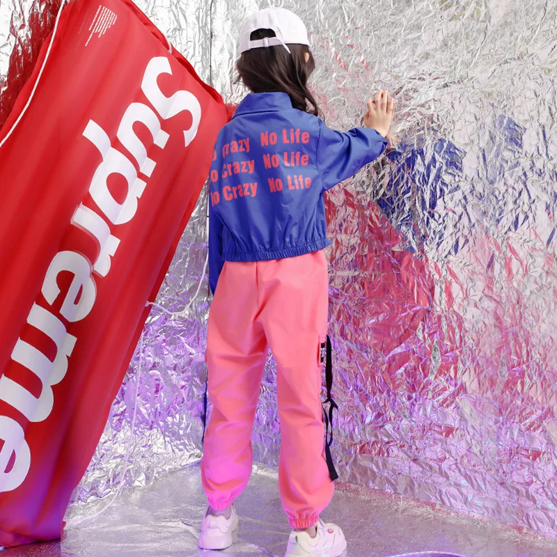 Kids Cool Hip Hop Clothing Clothes for Girls Jacket Crop Tank Tops Shirt Shorts Jazz Dance Costume Ballroom Dancing Streetwear |