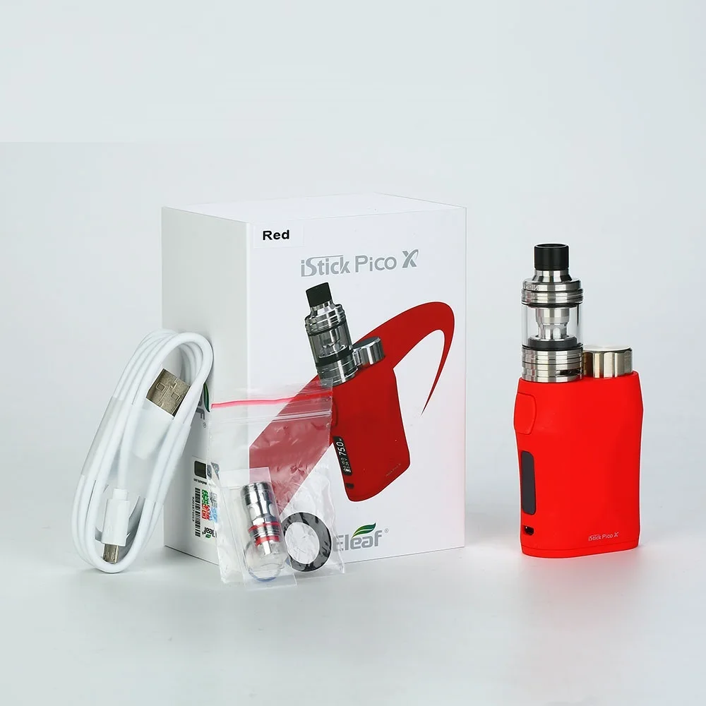 100% оригинал Eleaf iStick Pico X с MELO 4 D22 набор 75 Вт 2 мл баком в 0 15 Ом EC-M катушка электронная