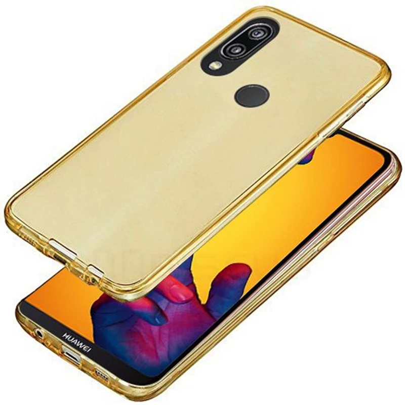 Gold Двойной передний+ Задний защитный силиконовый чехол для huawei Honor 10i HRY-LX1T P30 Lite MAR-LX1M P30 Pro VOG-L29 ELE-L29 полное покрытие - Цвет: Gold