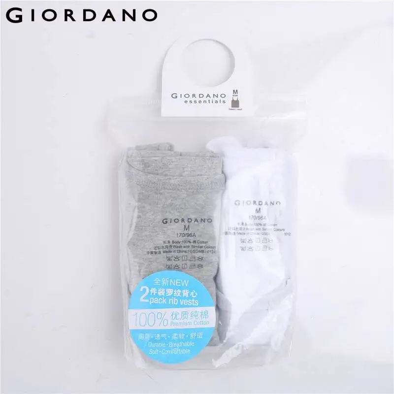 Giordano майка slim fit выполнена из двухсекционного хлопка с U образным вырезом имеется