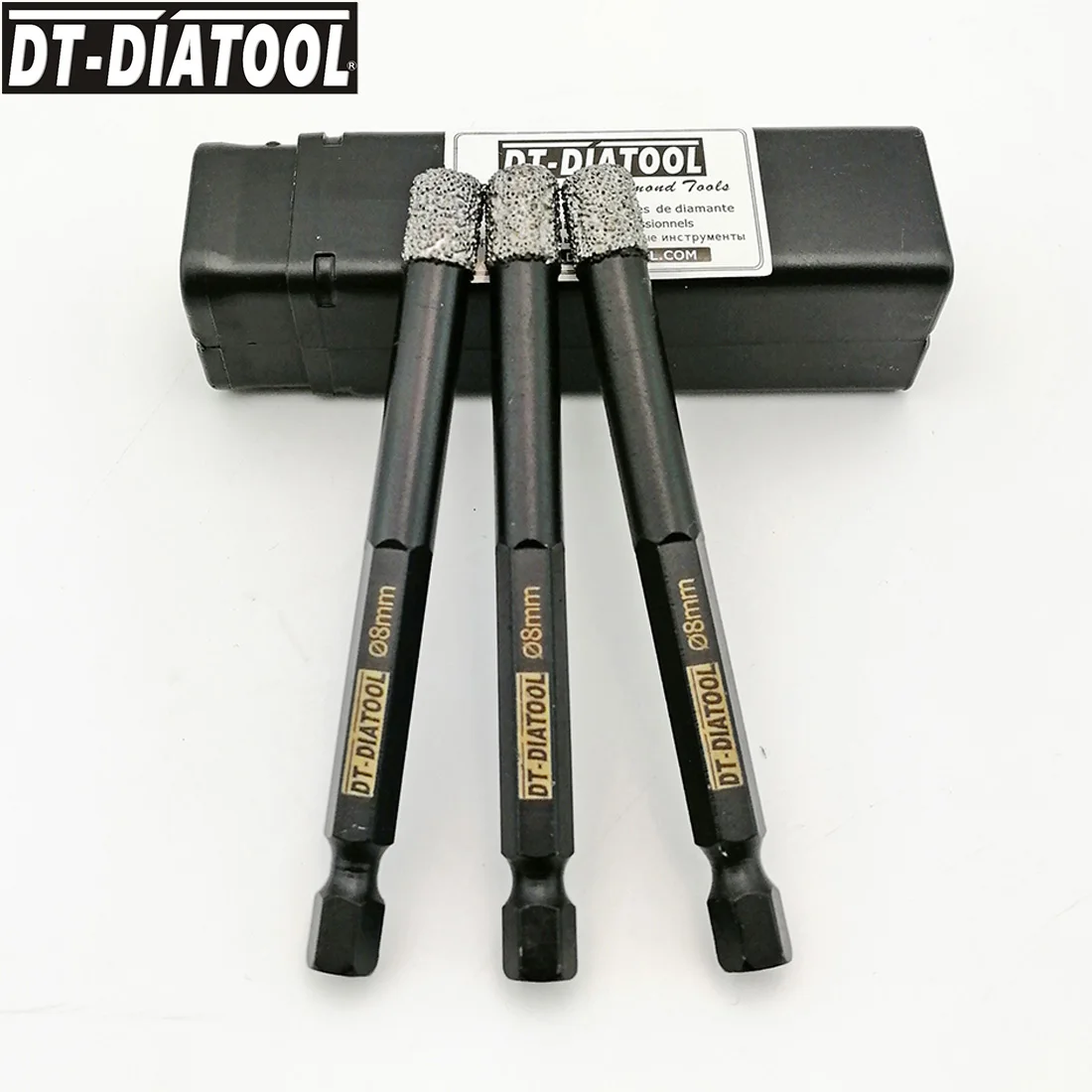 DT DIATOOL 3 шт. быстросохнущие алмазные сверлильные коронки с хвостовиком для