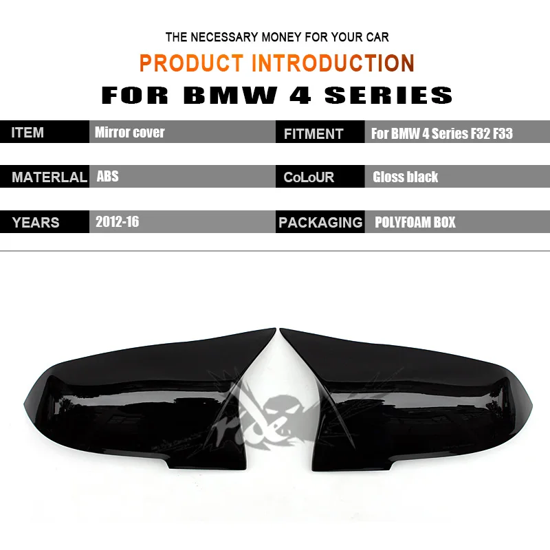 Для BMW 4-серии F32 F33 F36 420i 430i 435i 440 2012-2016 M-style Высококачественная ABS Глянцевая черная