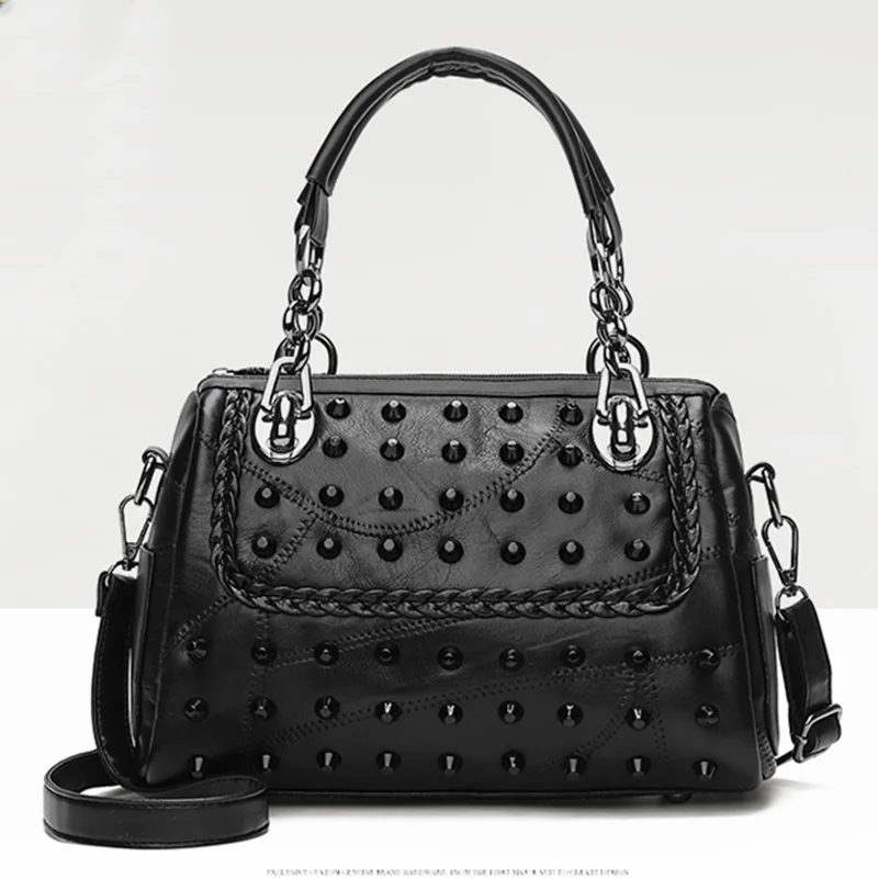 Для женщин сумки модные женские на плечо руку леди цепи овчины сумка Crossbody