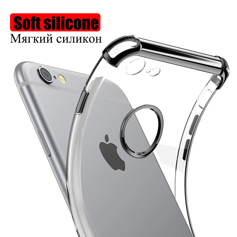Roc Joan 3 в 1 прозрачный чехол для Apple iPhone X XR XS Max 6 6S 7 8 Plus противоударный мягкий