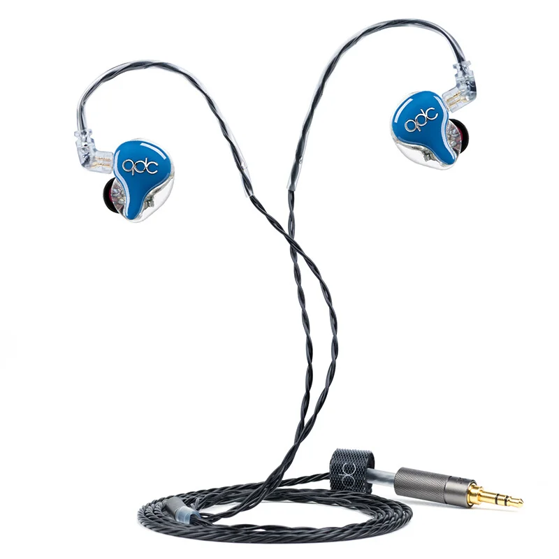 Blue QDC HiFi 8 пользовательских наушников восемь-блок сбалансированной арматуры 8BA наушники-вкладыши звукоизолированный сабвуфер(8SH - Цвет: Blue
