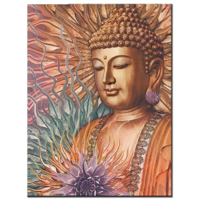 

100% Full 5D Diy Daimond Painting 3D Diamond Painting Full Round Rhinestones Diamant Painting Embroidery "Buddha Statue "
