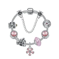 fashion jewelry accessories pink flower diy pumpkin car beads snake bone bracelet boudoir gifts womens bracelet wholesale