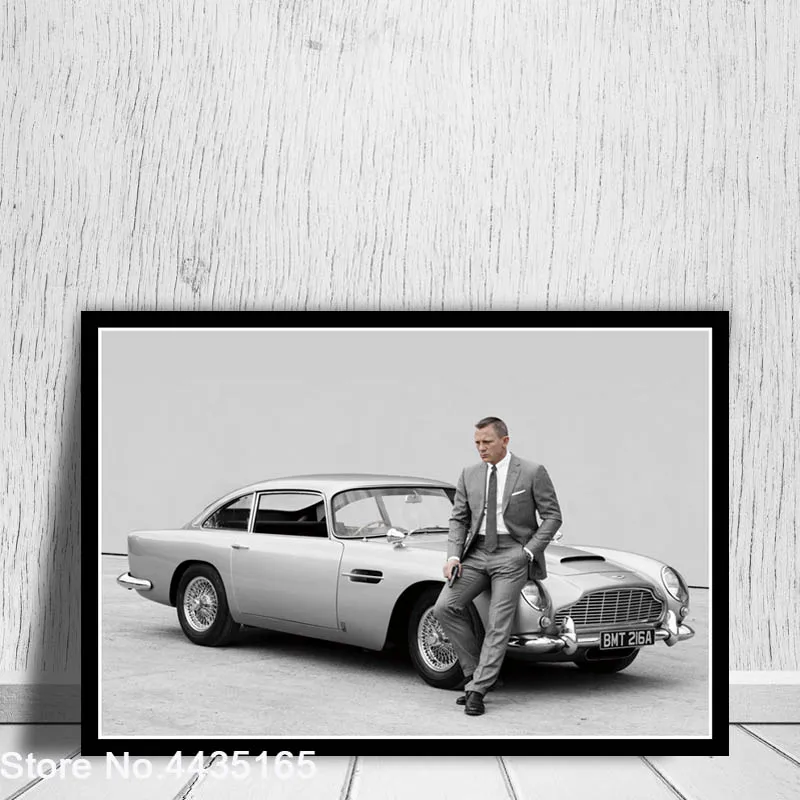 Плакат Джеймс Бонд Aston Martin 007 киноплакаты и принты Картина на холсте настенное
