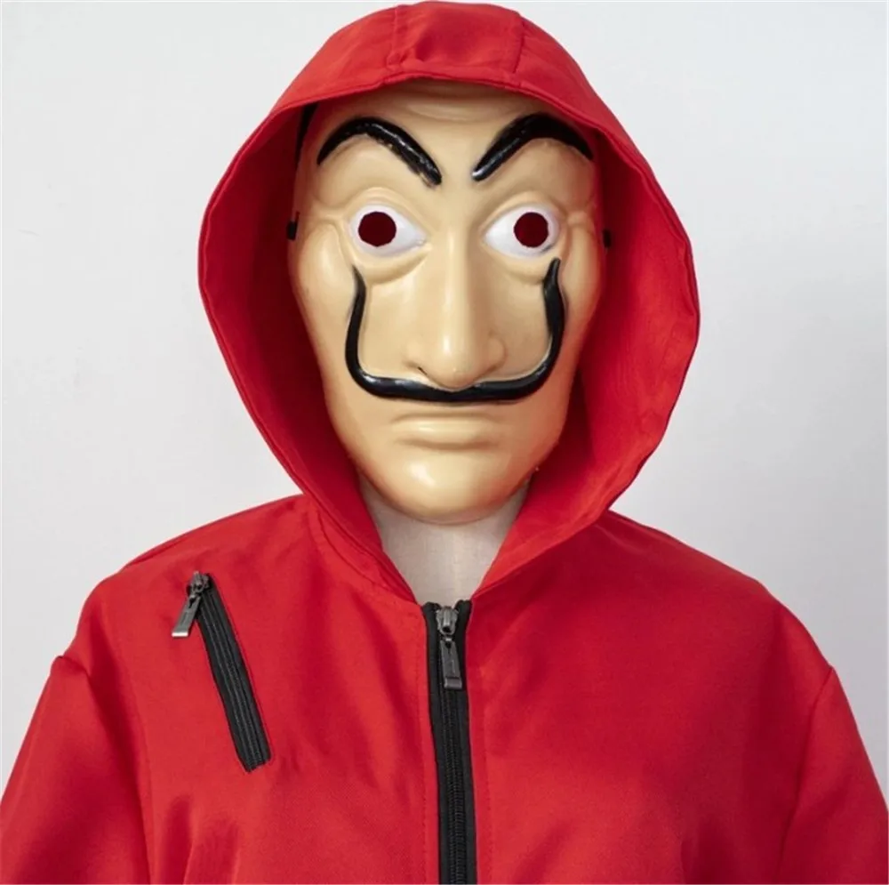 Salvador Dali Movie Costume Money Heist The House of Paper La Casa De Papel Cosplay Halloween Party Costumes with Face Mask |