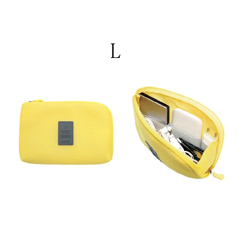 yellow L Брендовая модная женская косметичка на молнии для путешествий, косметичка, косметичка, Портативная сумка для хранения, женские сумки для макияжа, Органайзер - Цвет: yellow L
