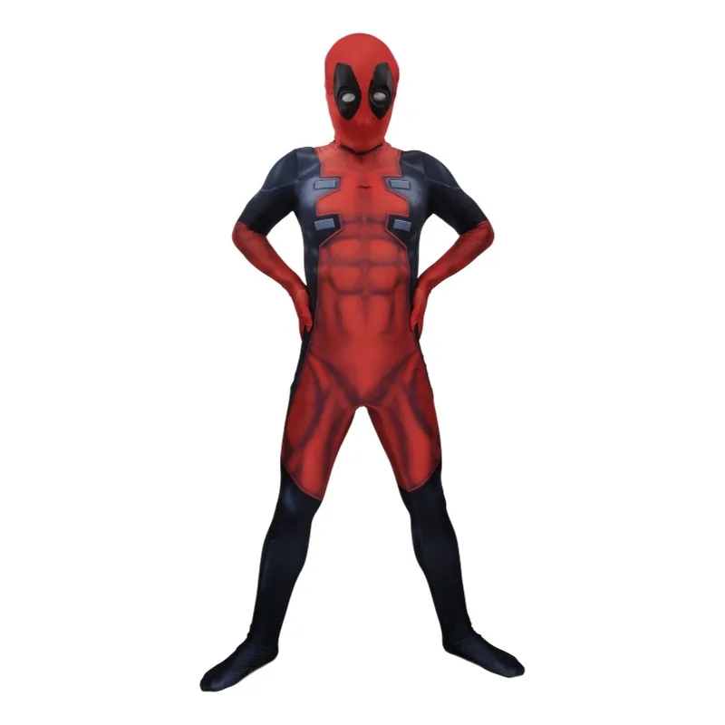 high quality superhero deadpool costume adult halloween costumes for kids child boys spandex zentai suit Carnival avengers Fancy|Костюмы из