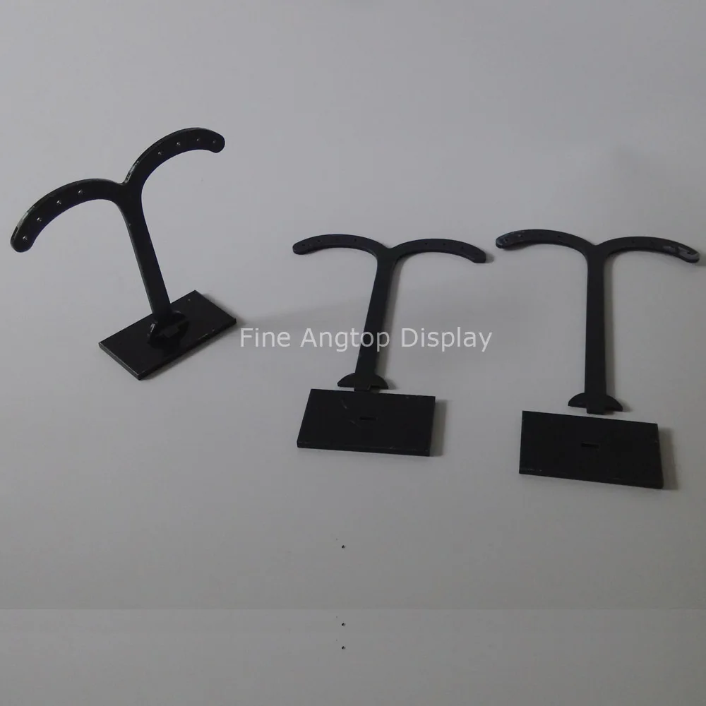 (1 комплект = 3 шт.) акриловый держатель для сережек из черного плексигласа полка