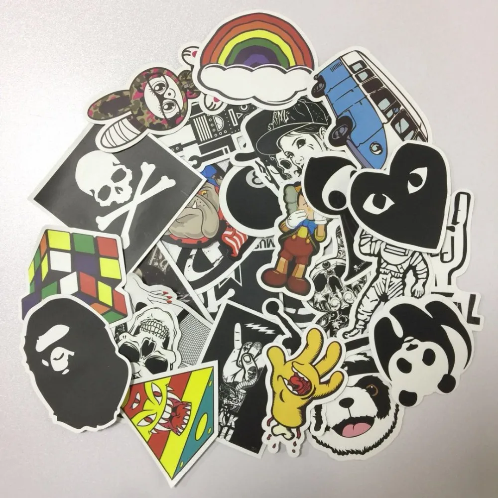50PCS Waterproof anime Cartoon Stickers For Laptop Bike Motorcycle Skateboard Luggage Funny DIY Classic Toy Sticker Kid gift | Игрушки и