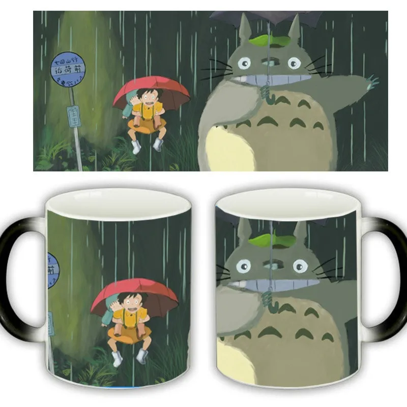Anime Lovely Style Miyazaki Totoro A Grade Ceramic Cup Discolorations Rain Mug | Дом и сад