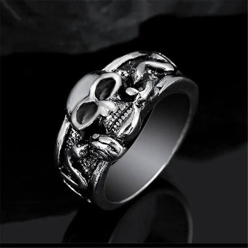 MOREDEAR Винтаж новый дизайн скелет Для мужчин мальчиков серебро Цепи Байкер браслет