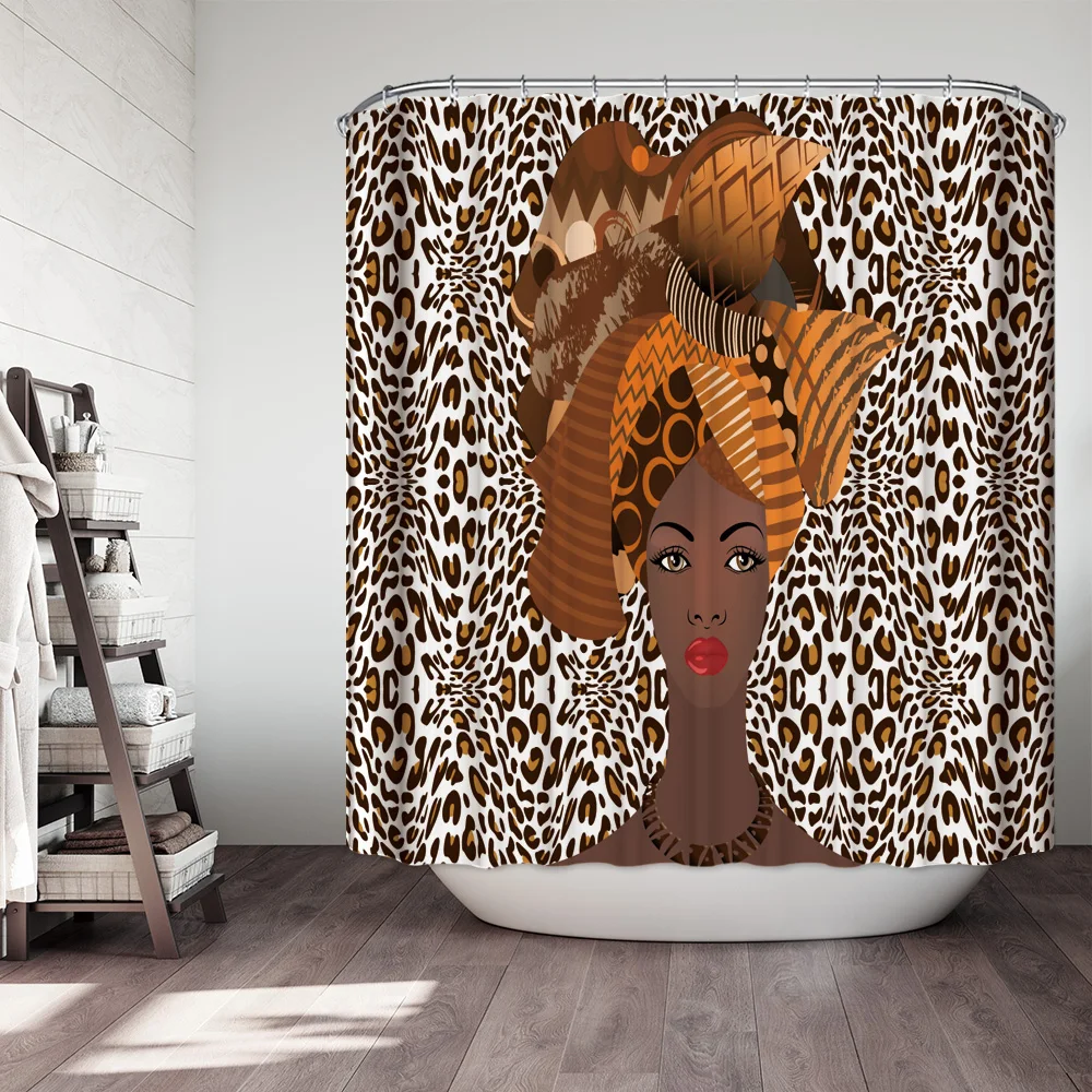 Красивые леопардовые женские шторы для душа с рисунком африканская девушка
