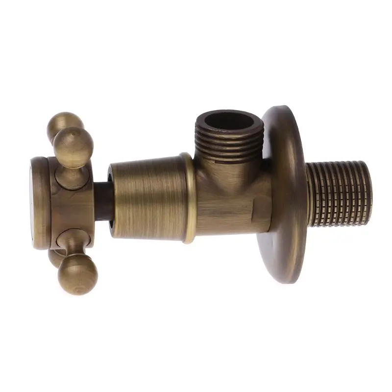 Новый клапан из латуни старинного вида 1/2" с наружной резьбой для управления водой в ванной комнате и кухонном кране - аксессуары.