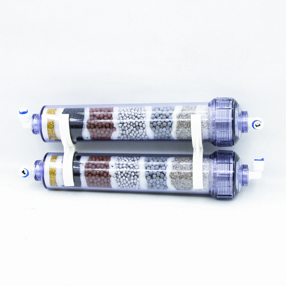 7 IN 1 Alkaline Mineral Post Water Filter Cartridges With KDF,Activated Carbon For Reverse Osmosis Water Purification 2PCS/PACK