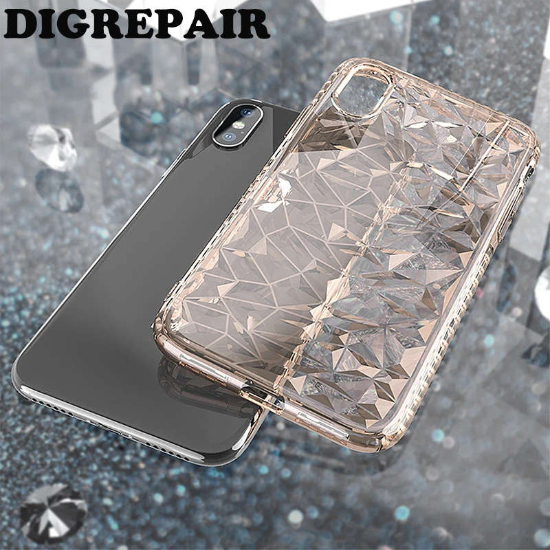 Чехол на айфон 7 Lovebay Diamond текстура чехол для iPhone 6 6s 7 8 Plus X XR XS Max мягкий телефона Роскошный прозрачный ультра тонкий