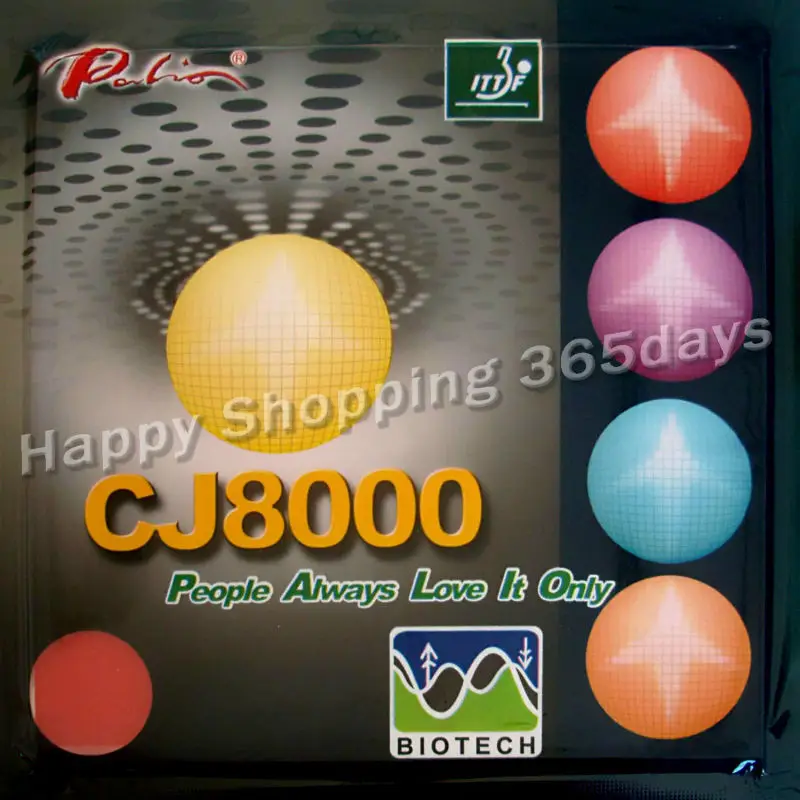 Palio CJ8000 (BIOTECH) pips in резина для настольного тенниса/пинг понга с губкой (H40 42)|rubber