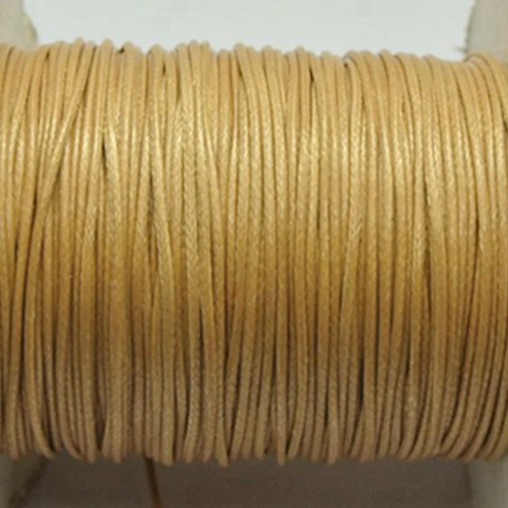 

100 Yards Beige Korean Waxed Cord String Thread 1mm for Bracelet Necklace
