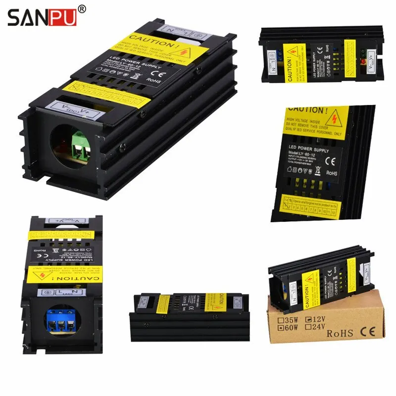 SMPS 60 Вт 12 В трансформатор 5A 220 в 230 AC DCV драйвер импульсного источника питания для