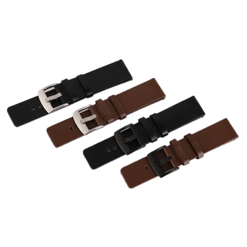 Ремешок мужской кожаный для спортивных наручных часов водонепроницаемый