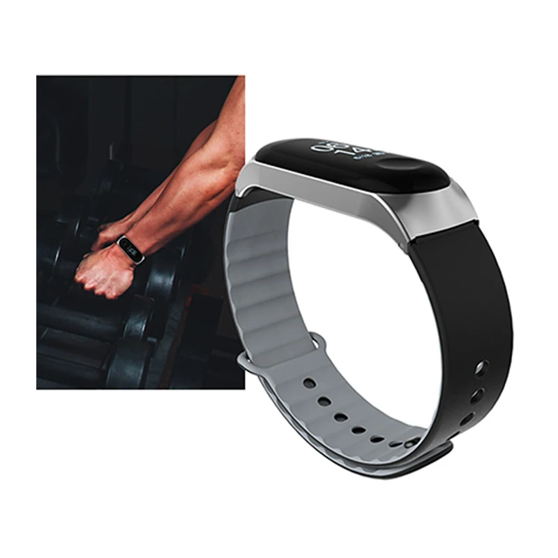 Спортивные mi Band 3 ремешок часы в силиконовом корпусе на запястье браслет +