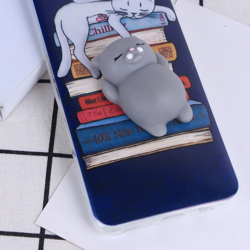 3D Squishy Toys For Samsung A5 2017 Cases A520F Soft Cute Cat Coque Squishies Cover Galaxy J5 Case J530 S8 |