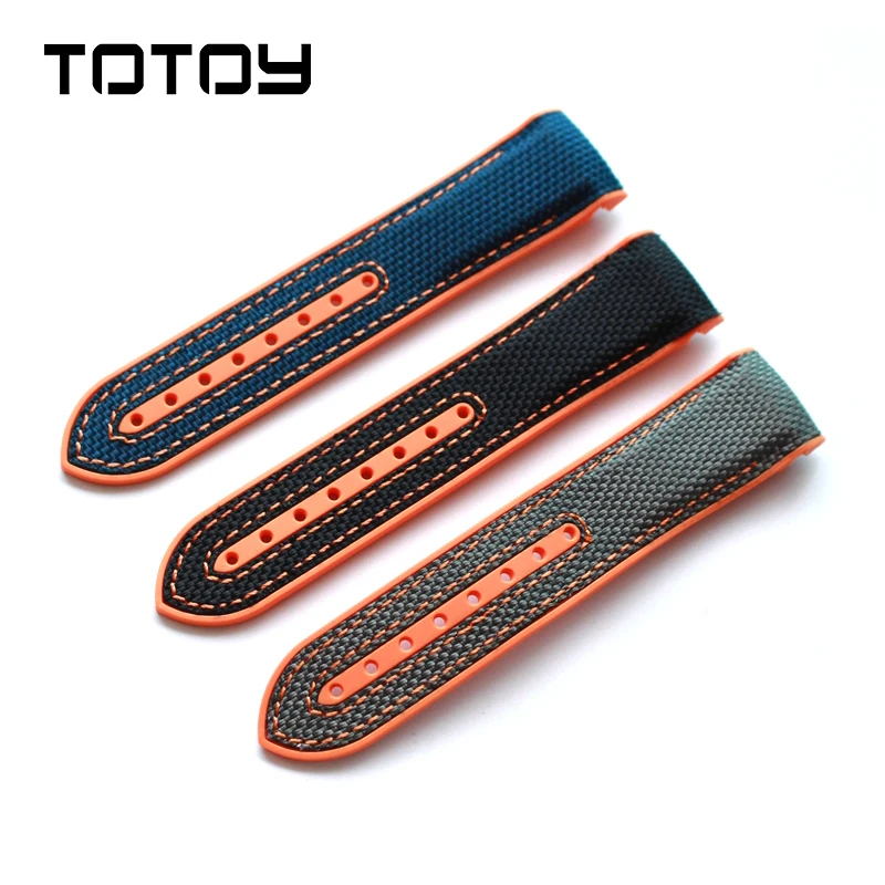 Ремешки для наручных часов TOTOY Omega силиконовые резиновые ремешки 9900 22 мм |