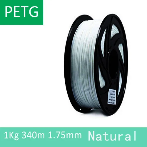 Дерево/PETG/TPU = FLEX/нейлон/TABS Филамент пластик YOUSU для 3d принтера ANET ENDER/1 кг 340 м/диаметр 1,75 мм/ из города - Цвет: PETG Natural 1kg