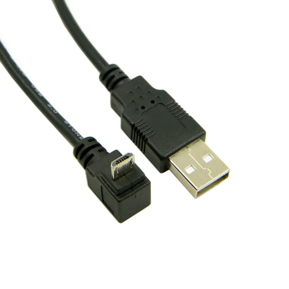 100 см вниз Угловой 90 градусов микро USB папа кабель для зарядки данных сотового
