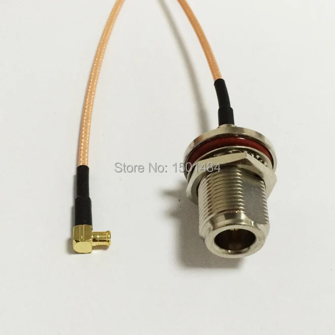 

New N Female bulkhead nut Switch MCX Male Plug Right Angle pigtail cable RG316 Wholesale 15CM 6" for wireless card