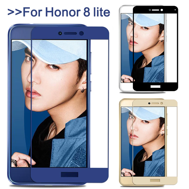 Защитное стекло для Honor 8 lite светильник защита экрана закаленное honer полное