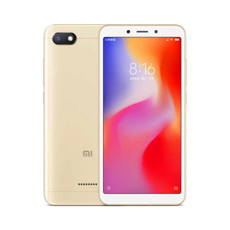 Xiaomi Redmi 6A смартфон с 5 дюймовым дисплеем четырёхъядерным процессором Helio A22 ОЗУ 2 Гб