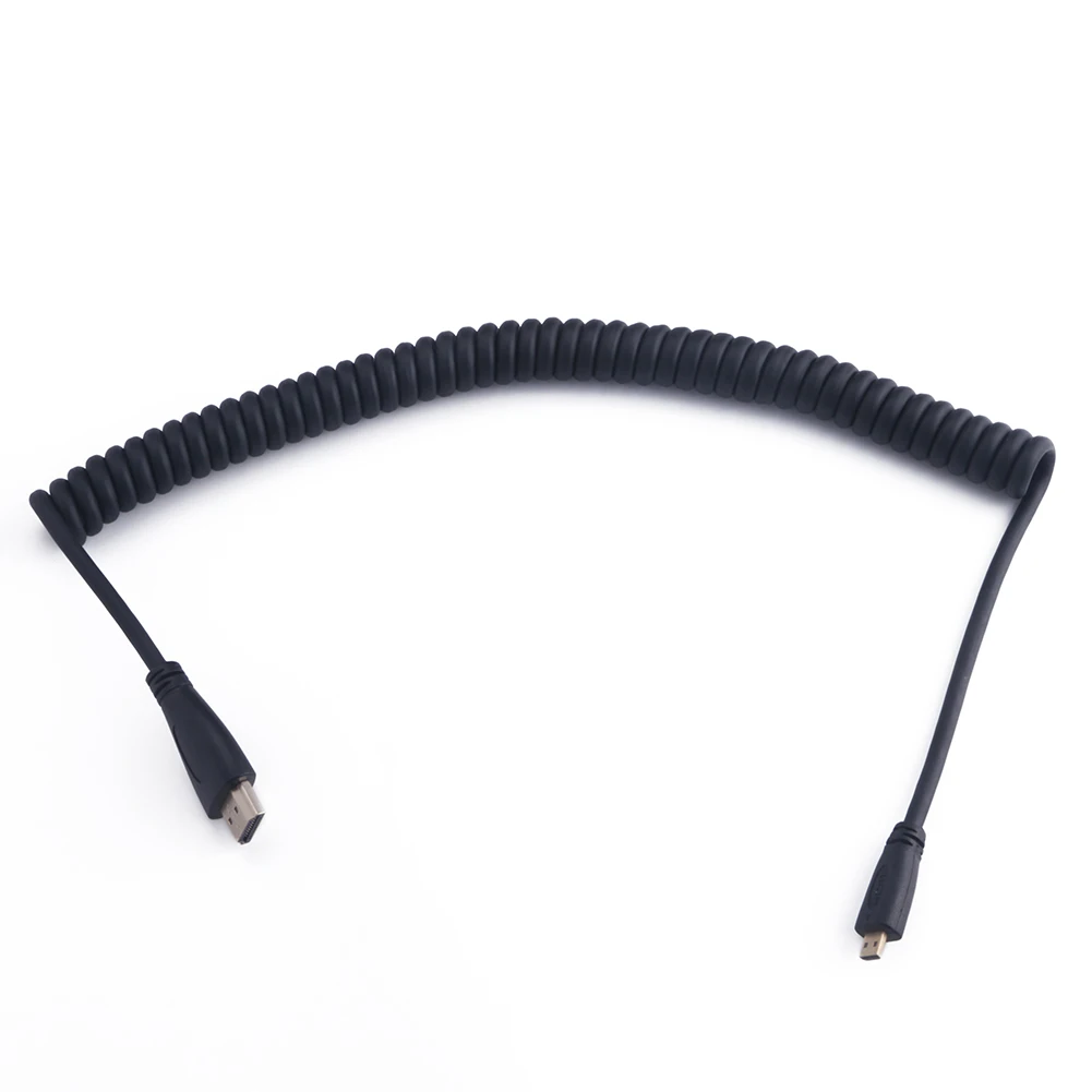 Самый, HDMI мужчина к Micro HDMI D Мужской Спиральный кабель-удлинитель HEC шнур
