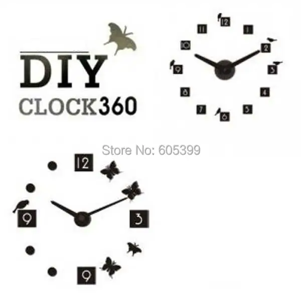 DIY 3d desk clock Fashion make A alarm mute electronic decorative home large wall your own modern design | Дом и сад