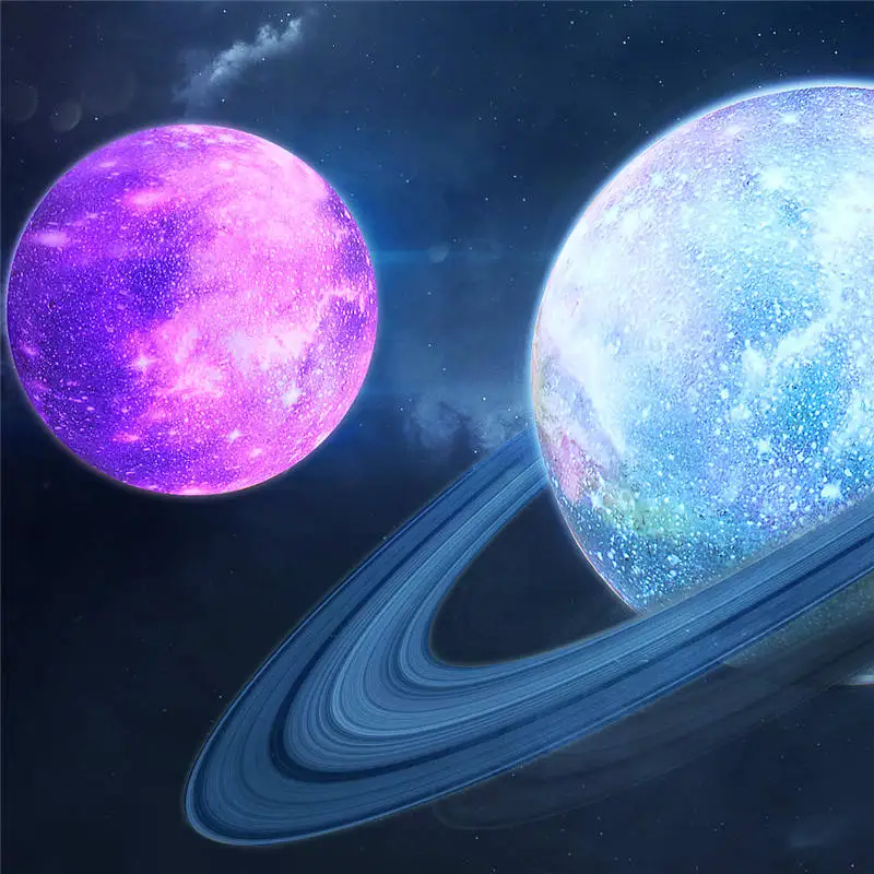 3D Луна светодиодный Ночной светильник дистанционного Управление 16 Цвет Galaxy USB Star Шар Настольная лампа Луна Цвет Фул украшения день рождения креативный подарок