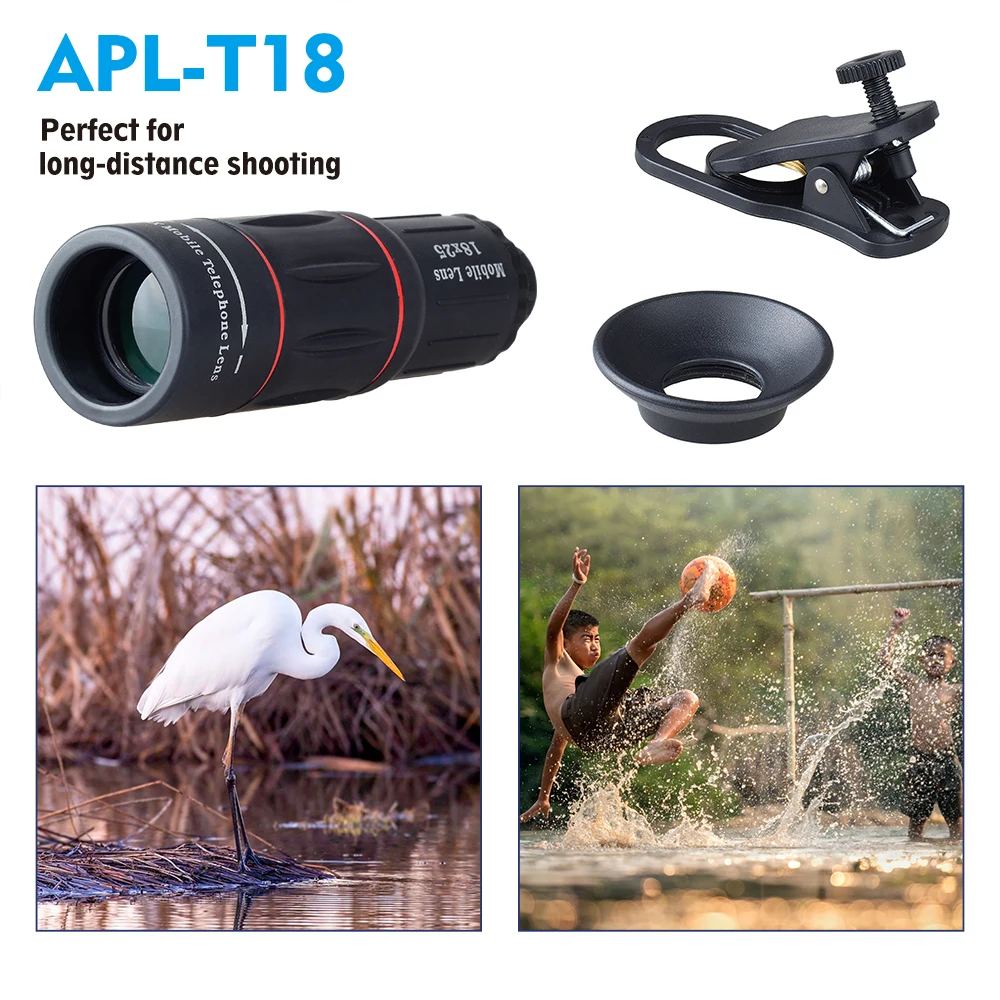 18X Telescope Zoom Mobile Phone Lens for iPhone Samsung Smartphones Universal Clip Telefon Camera Lens with Tripod 18 XTZJ
18X Telescope Zoom Mobile Phone Lens for iPhone Samsung Smartphones Universal Clip Telefon Camera Lens with Tripod 18 XTZJ