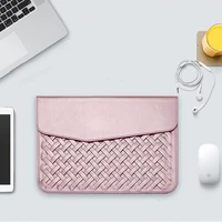 luxury durable waterproof weaving pu leather case for macbook air retina 11 12 13 15 fashion protective case for mac book pro 13