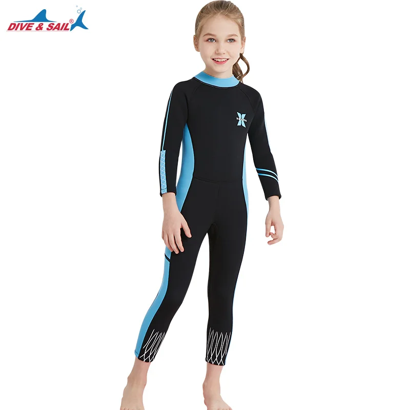 Гидрокостюмы для мальчиков и девочек 2 5 мм с длинным рукавом молнией