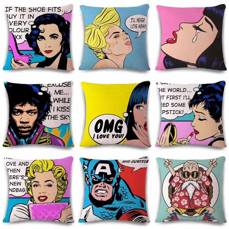 Красочные женские наволочка Европейский Милая подушка для девочки Обложка